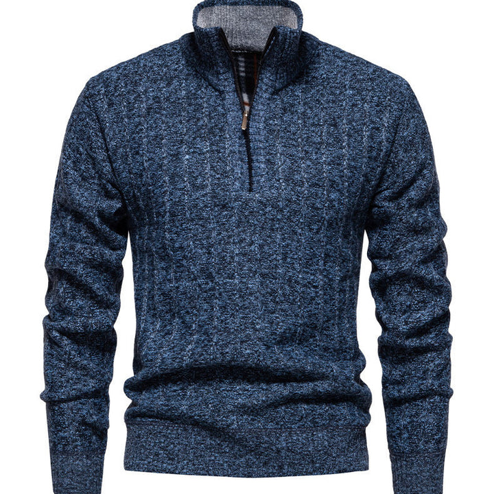 Herren Pullover mit Stehkragen und Zipper Echoarchiv