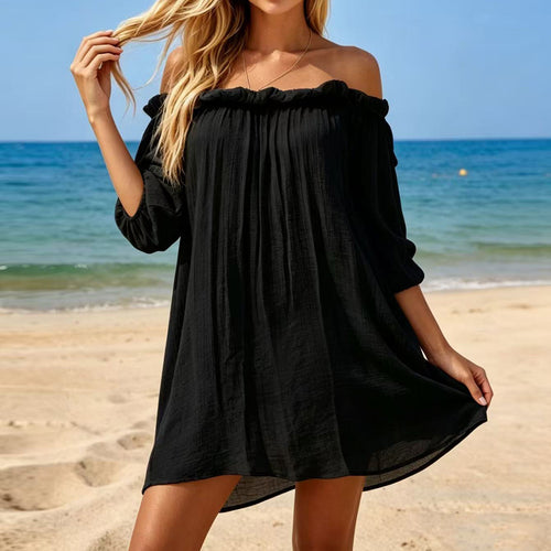 Damen Off-Shoulder Strandkleid Echo Archiv