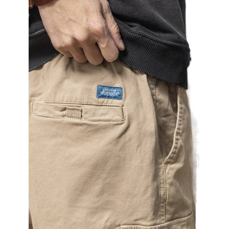 Herren Utility-Cargohose mit Kordelzug, elastischem Saum und Mehrfach-Taschen Echoarchiv