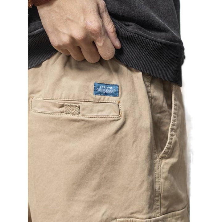Herren Utility-Cargohose mit Kordelzug, elastischem Saum und Mehrfach-Taschen Echoarchiv