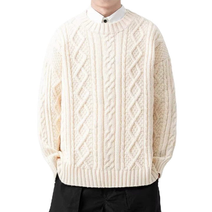 Herren Grobstrickpullover mit Zopfmuster Echo Archiv