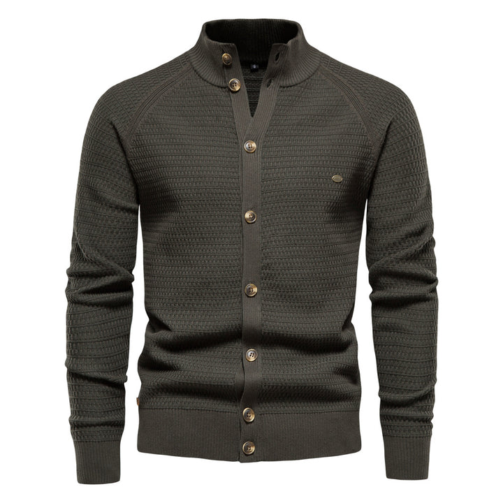 Herren Strickjacke mit strukturiertem Design und praktischen Knöpfen Echoarchiv