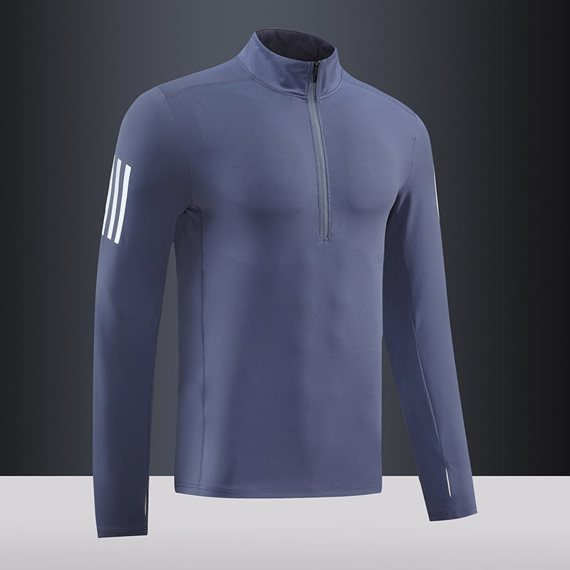 Herren Funktions-Thermo-Langarmshirt mit kurzem Reißverschluss Echoarchiv