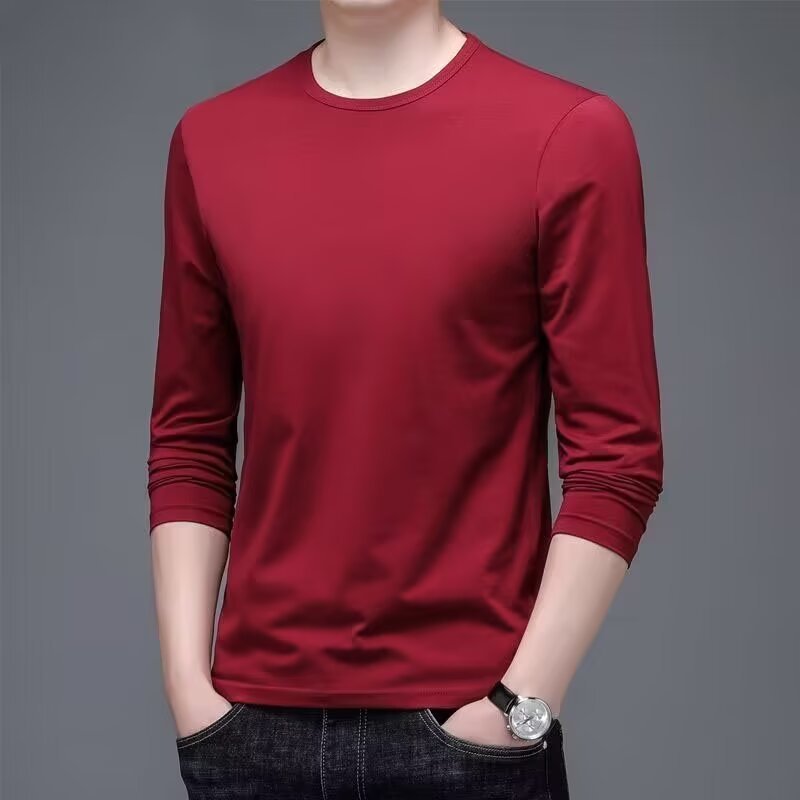 Herren Langarmshirt mit eleganter Textur Echoarchiv