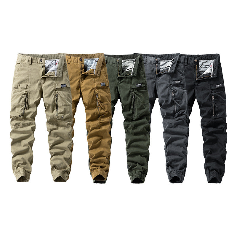 Herren Strapazierfähige Canvas-Cargohose im taktischen Look mit Kniepaneelen, Mehrfachtaschen und elastischem Knöchelabschluss Echo Archiv