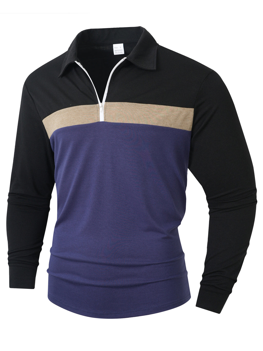 Herren Sportliches Langarmshirt mit Reißverschluss Echoarchiv