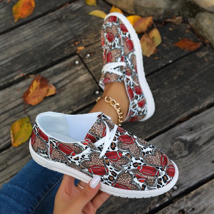 Damen Low‑Top Sneakers im Animal‑Mix mit Schnürung und gepolstertem Komfortfußbett Echo Archiv