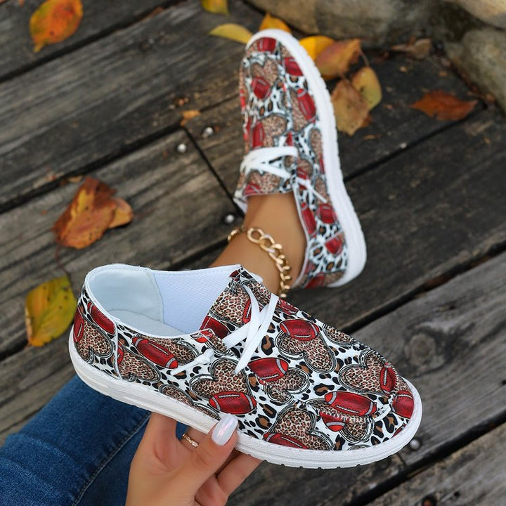 Damen Low‑Top Sneakers im Animal‑Mix mit Schnürung und gepolstertem Komfortfußbett Echo Archiv