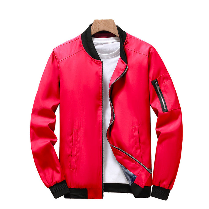 Herren Bomberjacke im Fliegerstil mit Ärmeltasche & gerippten Bündchen Echoarchiv