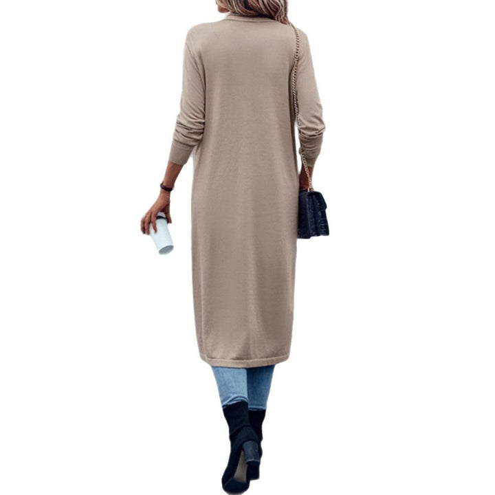 Damen nan langer Feinstrick-Cardigan im Duster-Stil mit offenem Fall und schmaler Ärmelpartie Echo Archiv