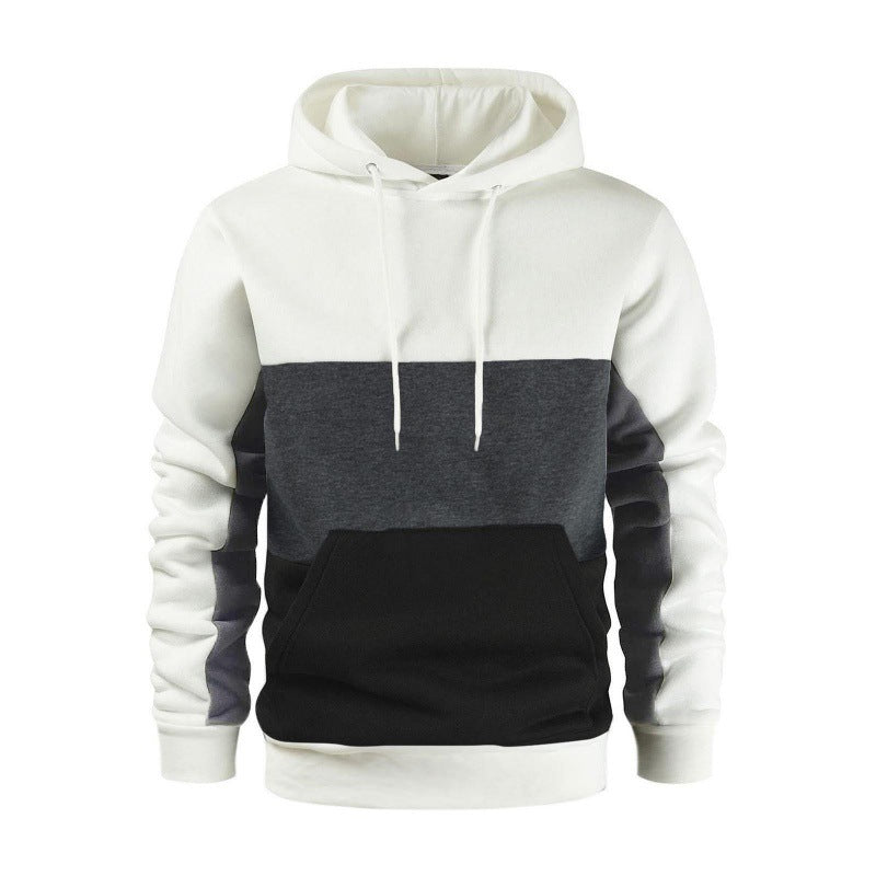 Herren sportlicher Kapuzenpullover mit kontrastierenden Farbblock-Design Echoarchiv