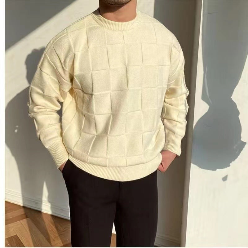 Herren lässiger Pullover mit strukturiertem Design Echoarchiv