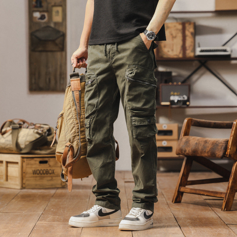 Herren robuste Cargo-Hose mit vielseitigen Taschen und verstellbarem Bund Echoarchiv