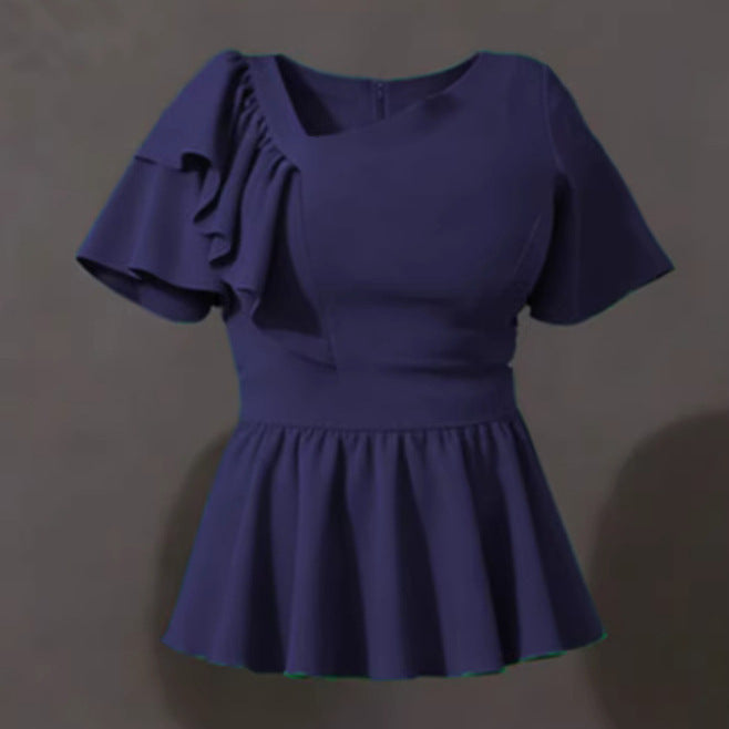 Damen Elegant geschnittene Bluse mit voluminösen Rüschendetails Echo Archiv