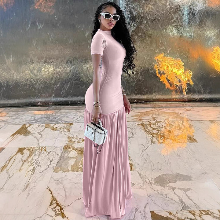 Damen Maxi-Kleid mit elegantem halblangen Ärmel und voluminösem Rock Echo Archiv