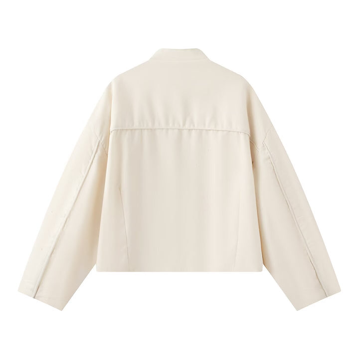 Damen Boxy-Jacke mit Stehkragen und Knebelverschlüssen Echo Archiv