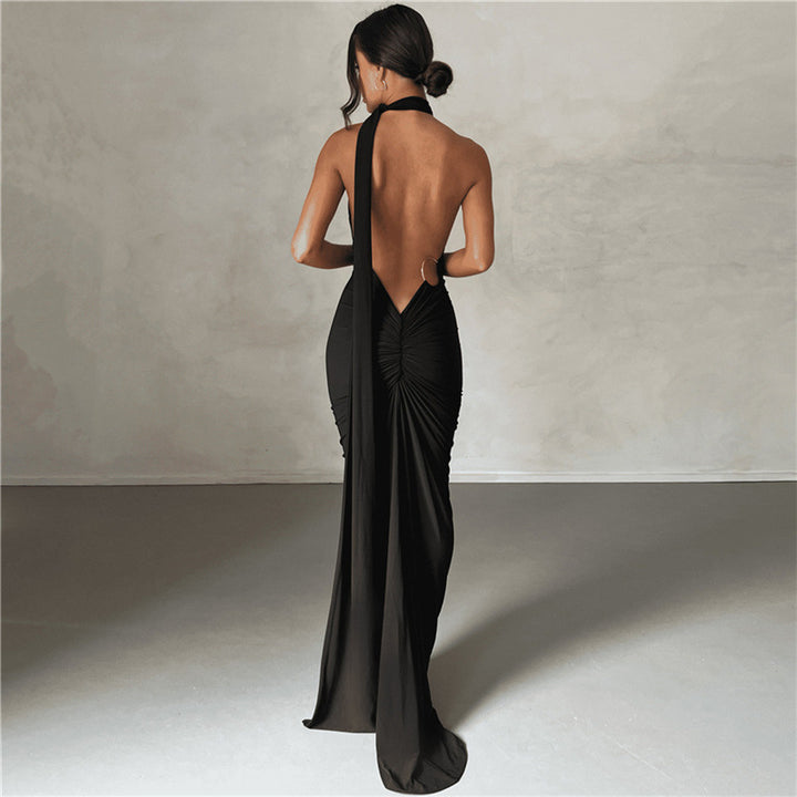 Damen Elegantes bodenlanges One-Shoulder Kleid Echo Archiv
