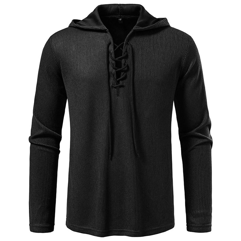 Herren Kapuzenpullover mit innovativer Schnürung und strukturiertem Design Echoarchiv