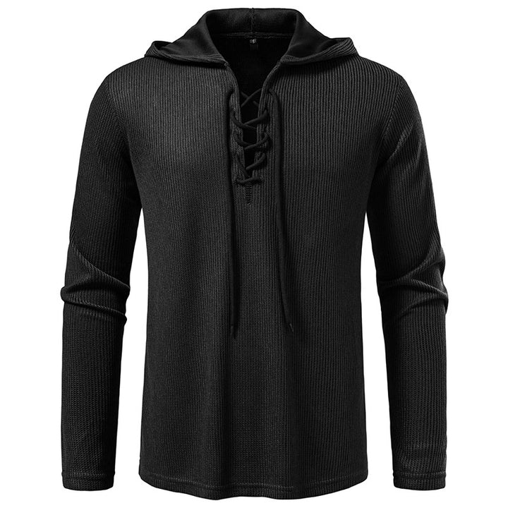 Herren Kapuzenpullover mit innovativer Schnürung und strukturiertem Design Echoarchiv