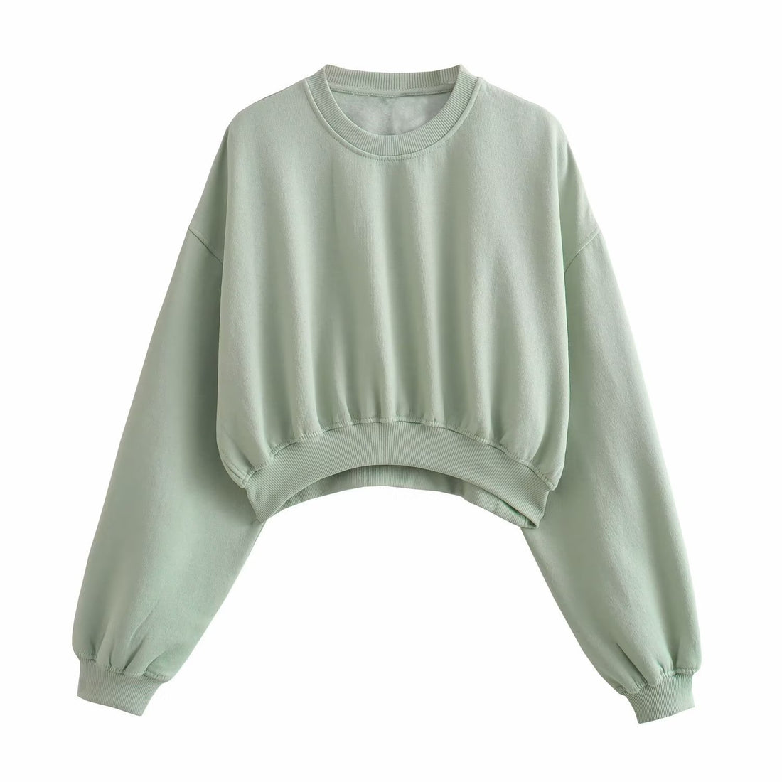 Damen Kurz geschnittenes Oversize‑Sweatshirt mit überschnittenen Schultern und elastischem Saum Echo Archiv