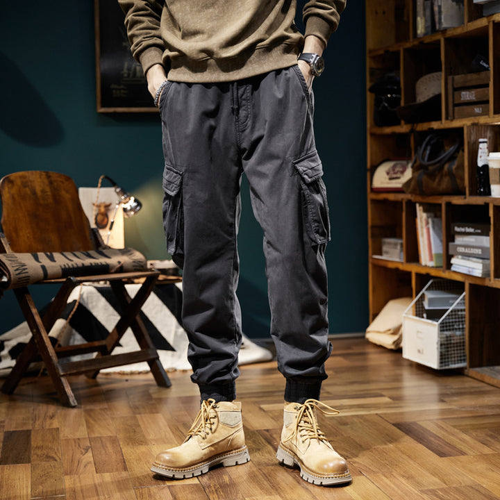 Herren Cargo-Joggerhose mit elastischem Bund, mehreren Utility-Taschen und gerippten Abschlüssen Echo Archiv