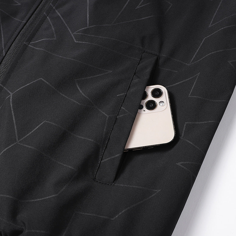 Herren modische Übergangsjacke mit gestepptem Design und elastischen Bündchen Echoarchiv