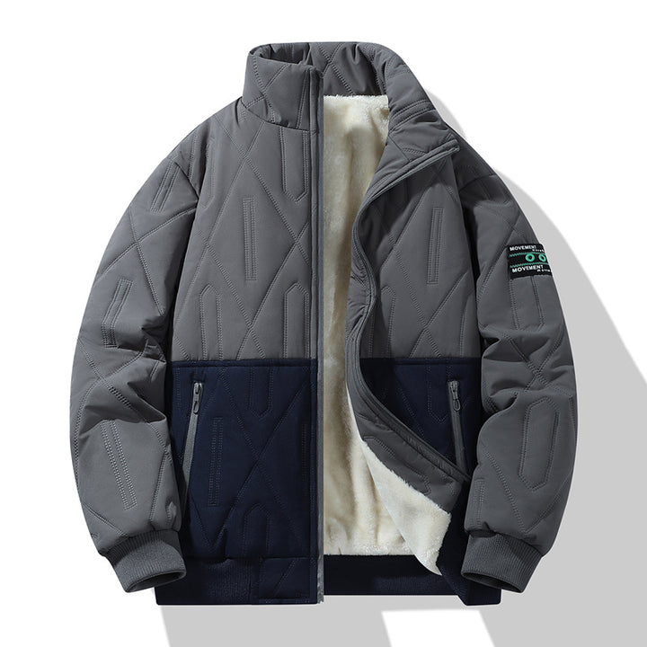 Herren isolierte Steppjacke mit hohem Kragen und weichem Innenfutter Echoarchiv