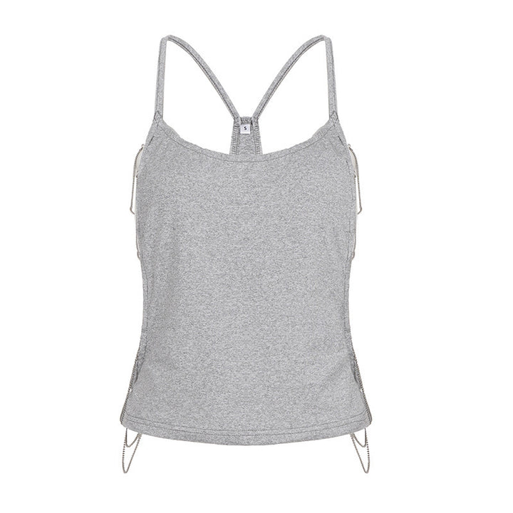 Damen lässiges Sporttop mit verstellbaren Trägern und dekorativem Detail Echo Archiv