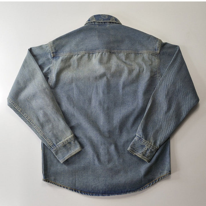 Herren Klassische Denim-Hemdjacke Echo Archiv