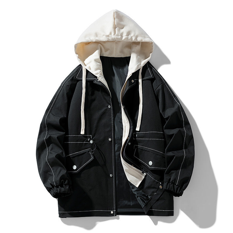 Herren Utility-Fieldjacke mit Kontrastkapuze, verstellbarem Saum und großen Pattentaschen Echo Archiv