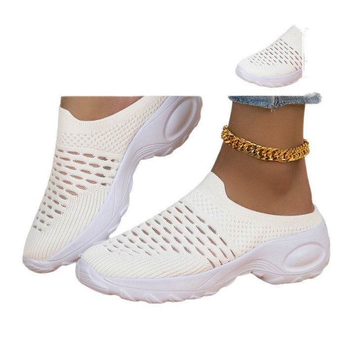 Damen Atmungsaktive Strick-Slipper-Sneaker mit stoßdämpfender Leichtsohle Echoarchiv