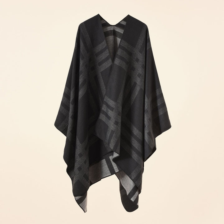 Damen Jacquard Poncho mit Paisley‑Muster – Avérine