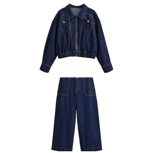 Damen Culotte-Jeans High Waist mit weitem Bein und aufgesetzten Taschen Echo Archiv