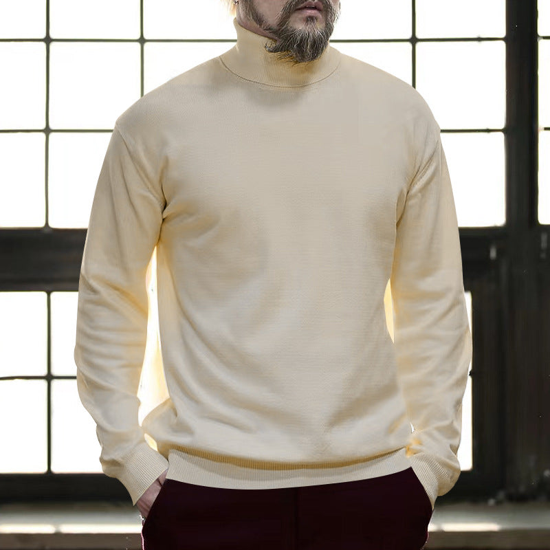 Herren eleganter Stehkragenpullover aus hochwertiger Baumwollmischung Echoarchiv
