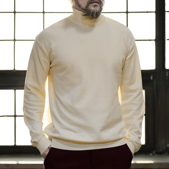 Herren eleganter Stehkragenpullover aus hochwertiger Baumwollmischung Echoarchiv