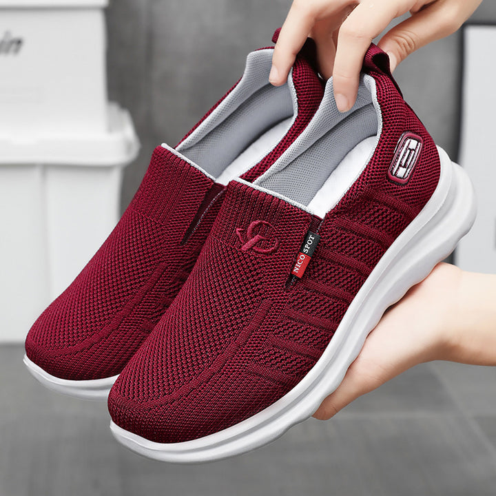 Herren nan atmungsaktiver gestrickter Slip-On Sneaker mit elastischem Einstieg und stoßdämpfender EVA-Zwischensohle Echo Archiv