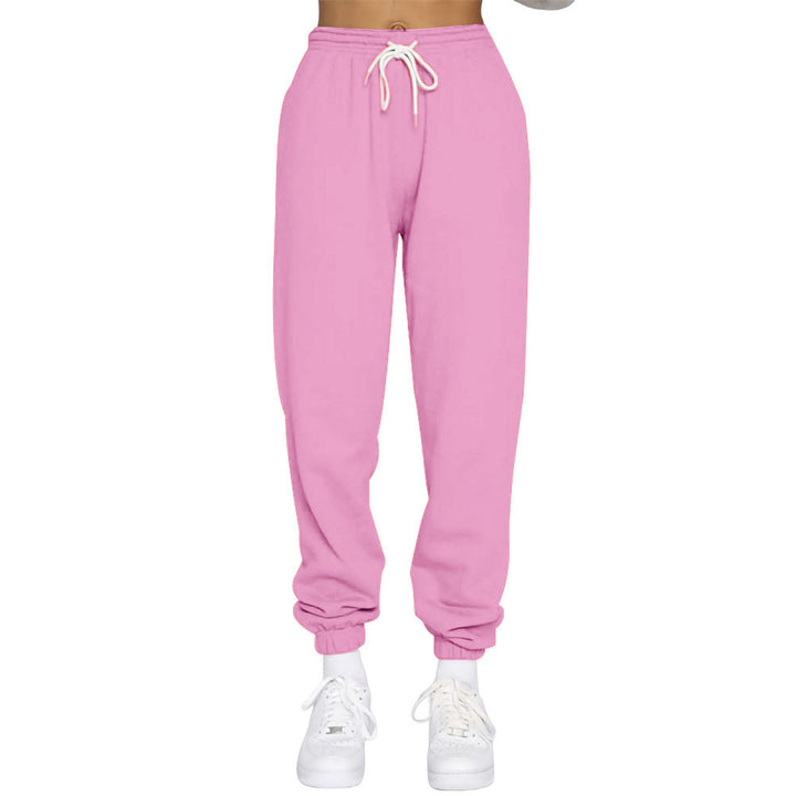Damen nan High‑Waist Relax-Jogginghose mit elastischem Komfortbund, Kordelzug und gerippten Knöchelbündchen Echo Archiv