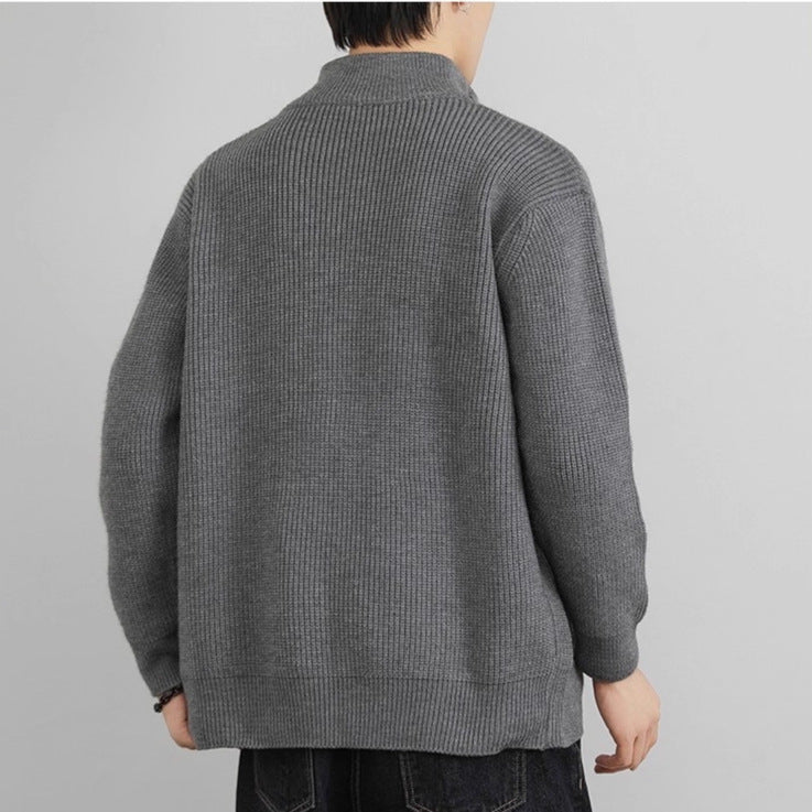 Herren Strickjacke mit Stehkragen und Reißverschluss Echo Archive