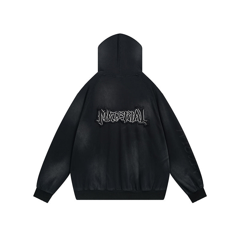 Unisex Kapuzenpullover im Oversize‑Cut mit Batik‑Wash und Statement‑Rückenprint Echoarchiv
