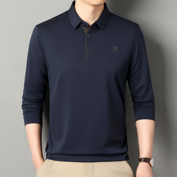 Herren Poloshirt mit hochwertiger Textur und modernem Kragen Echoarchiv