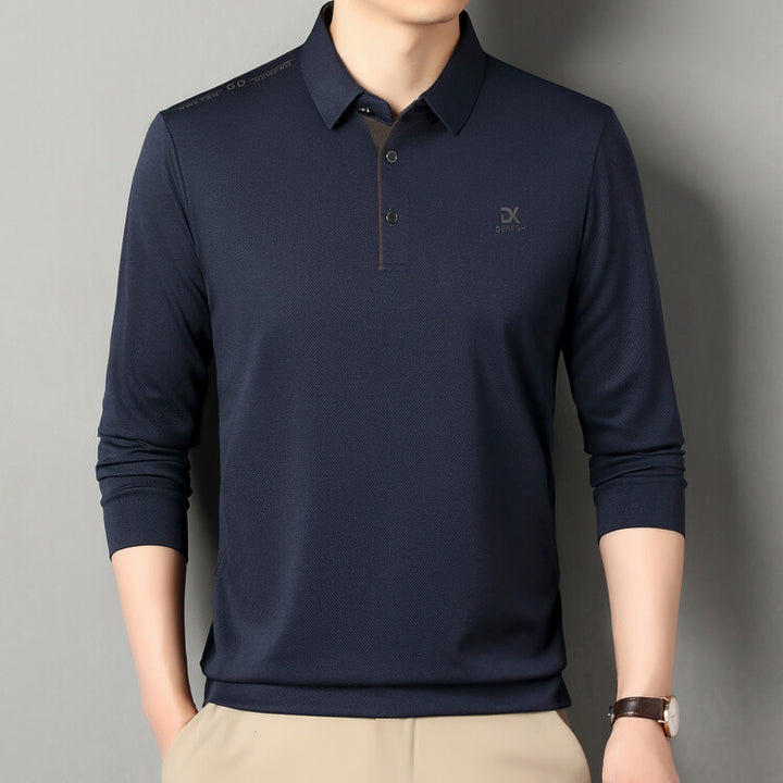Herren Poloshirt mit hochwertiger Textur und modernem Kragen Echoarchiv