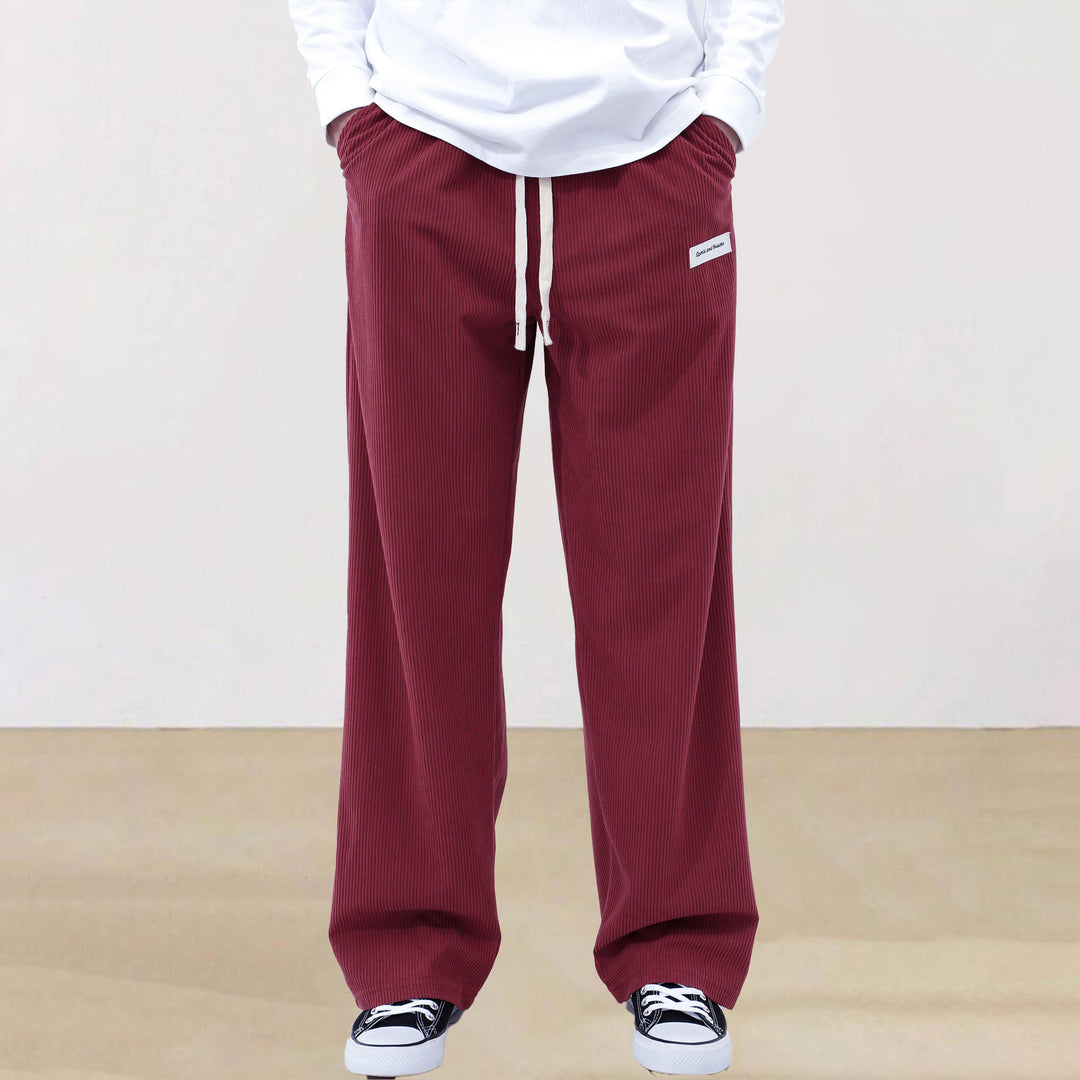 Herren Legere Lounge-Hose mit elastischem Bund und seitlichen Taschen Echoarchiv