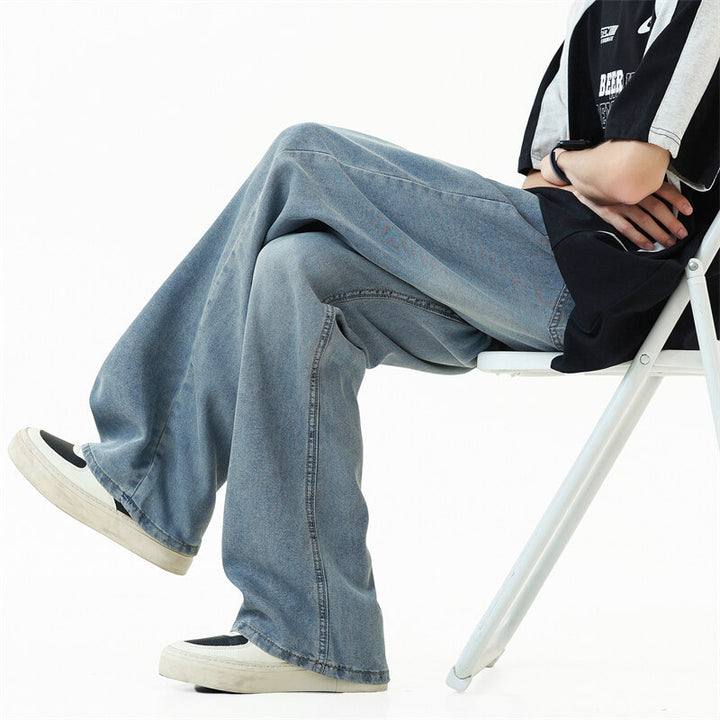 Herren Weit geschnittene Denim-Hose Echoarchiv