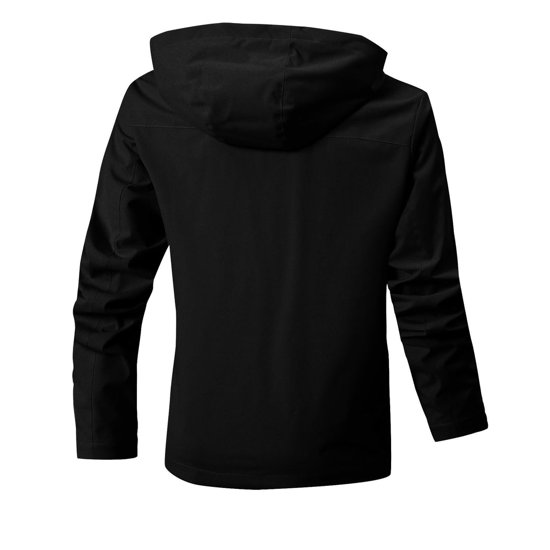 Herren Wasserdichte Fieldjacke mit Kapuze, reflektierenden Streifen und kariertem Innenfutter Echoarchiv