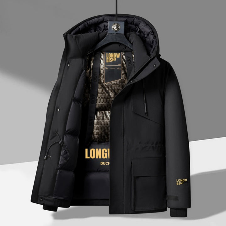 Herren isolierte Winterjacke mit hochschließendem Kragen und praktischen Taschen Echoarchiv