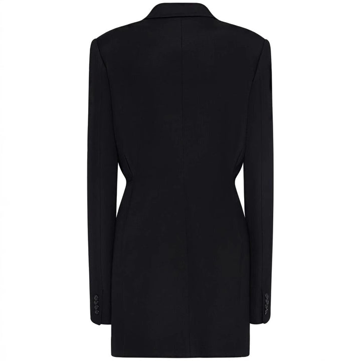 Damen Einreihiger Longblazer mit taillierter Silhouette und weiter Palazzohose Echoarchiv