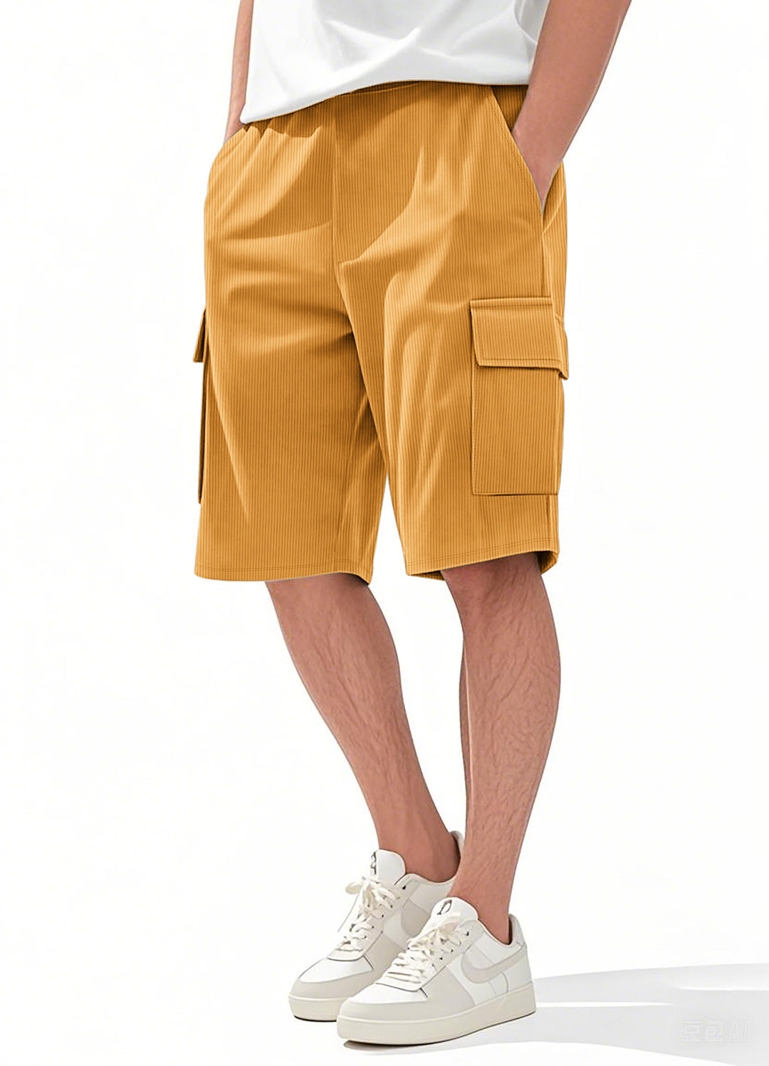 Herren cargo Shorts mit praktischem Taschen-Design und elastischem Bund Echoarchiv