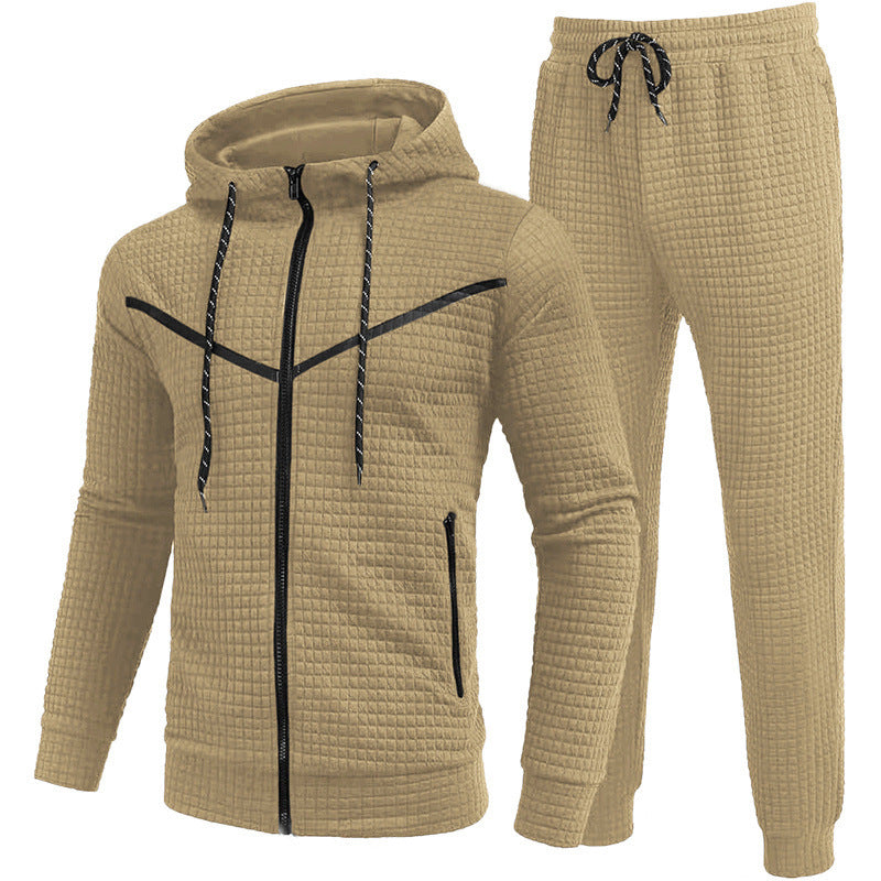 Herren Fleece-Jogginganzug mit strukturiertem Design Echoarchiv