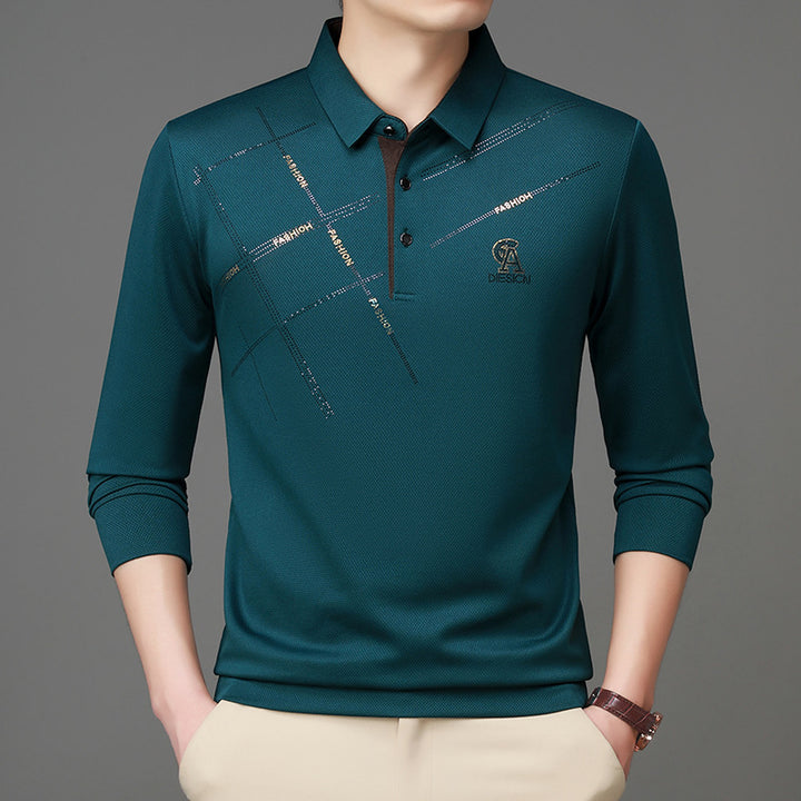 Herren Poloshirt mit stylischem Grafikdruck und hochwertigem Funktionsmaterial Echoarchiv