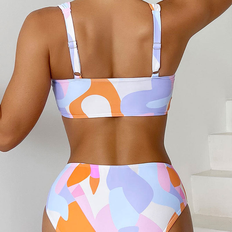 Damen Zweiteiliges Bikini-Set mit trendigem geometrischen Muster Echo Archiv